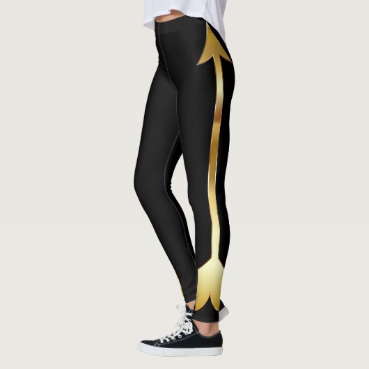 Golden Arrow Black Leggings (Links)
