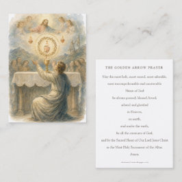 Golden Arrow Gebet Sacred Heart Heiligenkarte Visitenkarte
