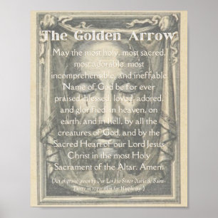 Golden Arrow Print Poster