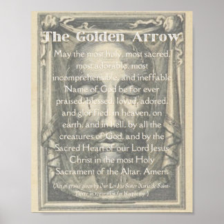 Golden Arrow Print Poster