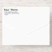 Golden Arrows & Date Foto Informelle Hochzeit All-in-One-Einladung (Rückseite)