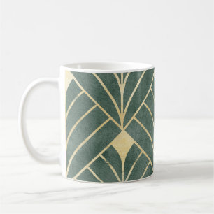 Golden Art Deco: Luxuriöser Nahtloser Stil Kaffeetasse