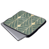 Golden Art Deco: Luxuriöser Nahtloser Stil Laptopschutzhülle (Vorne Knopf)