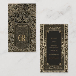 Golden Art Deco mit Ihrer Monogram Business Card Visitenkarte