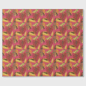 Golden Art Deco Naturparadies Geschenkpapier (Flach)