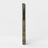 Golden Art Deco Phone Case mit Ihren Initial(en) (Hinten/Links)