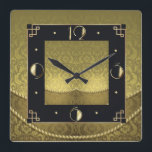 Golden Art Deco Quadratische Wanduhr<br><div class="desc">Großartiges Uhrendesign. Du wirst es wie andere Liebe bekommen. Sie können dieses Design auch für andere Produkte verwenden,  die Sie mögen,  oder Ihren Text anpassen und hinzufügen. Folgen Sie mir für mehr. Vielen Dank. Ich wünsche Ihnen einen schönen Tag.</div>