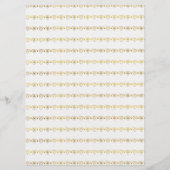 Golden Art Deco Wedelmenü Karte (Rückseite)