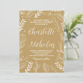 Golden Art Wedding Einladungen (Stehend Vorderseite)