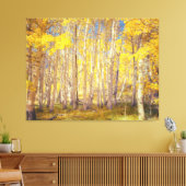 Golden Aspen Forest Leinwanddruck (Insitu (Wohnzimmer))
