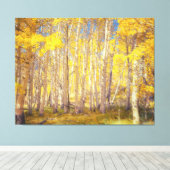 Golden Aspen Forest Leinwanddruck (Insitu (Holzboden))