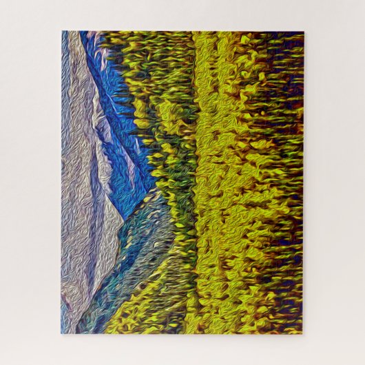 Golden Aspens und Rockies Painterly Large Puzzle (Vertikal)