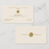 Golden Attorney | Moderne Anwaltskanzlei Visitenkarte (Vorne/Hinten)