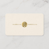 Golden Attorney | Moderne Anwaltskanzlei Visitenkarte (Rückseite)