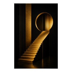 Golden Aufstieg Wand Kunst Poster