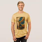 Golden Aura Abstract Art Tee (Vorderseite voll)