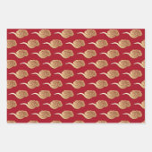 Golden Auspicious Wolken 2023 Chinesisches Neujahr Geschenkpapier Set (Vorderseite 2)