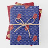 Golden Auspicious Wolken 2023 Chinesisches Neujahr Geschenkpapier Set (Beispiel)