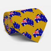 Golden Australia Krawatte, Australian Flag Krawatte (Gerollt)