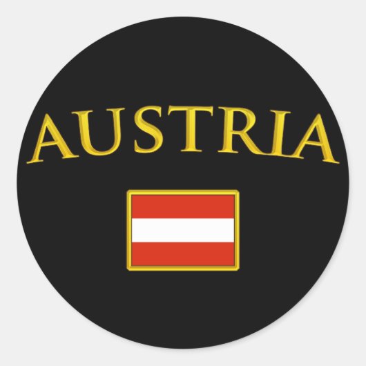 Golden Austria Runder Aufkleber (Vorderseite)