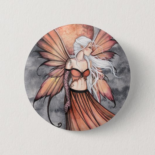 Golden Autumn Fairy Button (Vorderseite)