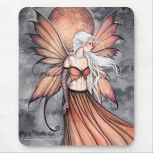 Golden Autumn Fairy Mousepad