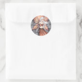 Golden Autumn Fairy Runder Aufkleber (Tasche)