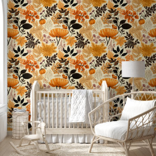 Golden Autumn Floral Medley Tapete