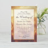 Golden Autumn Harvest Grasses Formal Wedding Einladung (Stehend Vorderseite)