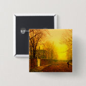 Golden Autumn John Atkinson Grimshaw Button (Vorne & Hinten)