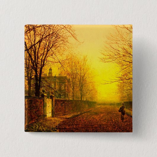 Golden Autumn John Atkinson Grimshaw Button (Vorderseite)