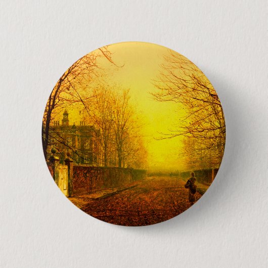 Golden Autumn John Atkinson Grimshaw Button (Vorderseite)