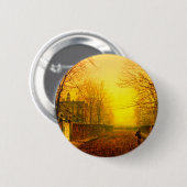 Golden Autumn John Atkinson Grimshaw Button (Vorne & Hinten)
