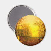 Golden Autumn John Atkinson Grimshaw Magnet (Vorderseite/Rückseite)