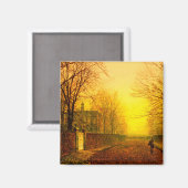 Golden Autumn John Atkinson Grimshaw Magnet (Vorderseite/Rückseite)