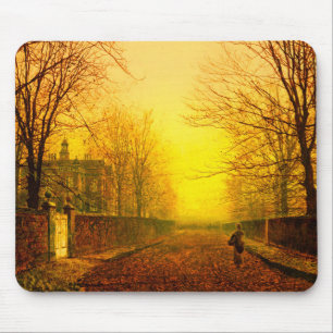 Golden Autumn John Atkinson Grimshaw Mousepad