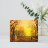 Golden Autumn John Atkinson Grimshaw Postkarte (Stehend Vorderseite)