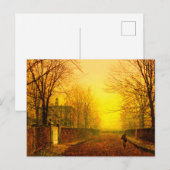 Golden Autumn John Atkinson Grimshaw Postkarte (Vorne/Hinten)