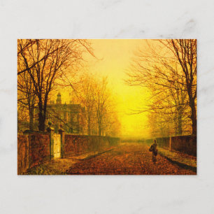 Golden Autumn John Atkinson Grimshaw Postkarte