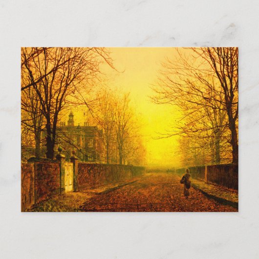 Golden Autumn John Atkinson Grimshaw Postkarte (Vorderseite)