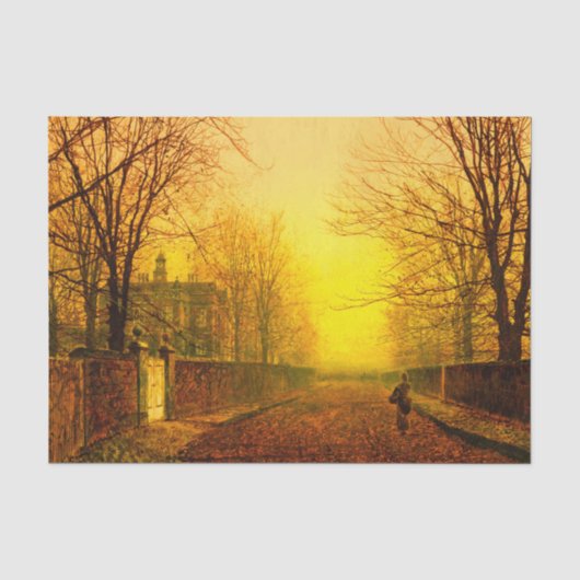 Golden Autumn John Atkinson Grimshaw Seidenpapier (Vorderseite)