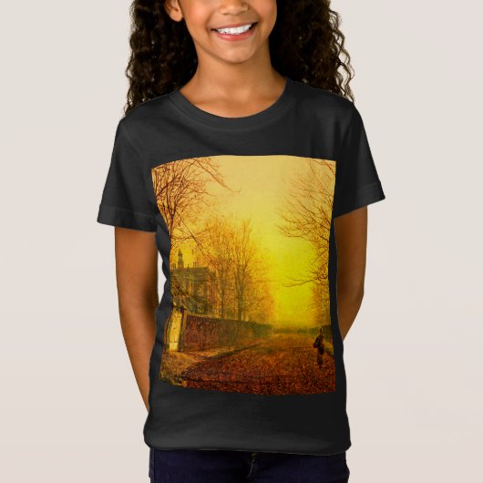 Golden Autumn John Atkinson Grimshaw T-Shirt (Vorderseite)