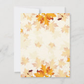 Golden Autumn Leaves Wedding Save the Date (Rückseite)