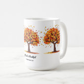 Golden Autumn Trees Happy Thanksgiving Greeting Kaffeetasse (VorderseiteRechts)