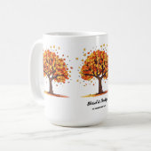 Golden Autumn Trees Happy Thanksgiving Greeting Kaffeetasse (Vorderseite Links)