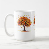 Golden Autumn Trees Happy Thanksgiving Greeting Kaffeetasse (Links)
