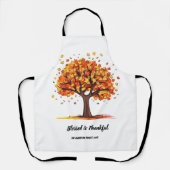 Golden Autumn Trees Happy Thanksgiving Greeting Schürze (Vorderseite)
