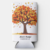 Golden Autumn Trees Happy Thanksgiving Greeting Selters Dosenkühler (Vorderseite)