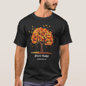 Golden Autumn Trees Happy Thanksgiving Greeting T-Shirt (Vorderseite)