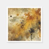 Golden Autumnal Ernte gestörte Tinte Entfärbung Serviette (Vorderseite)